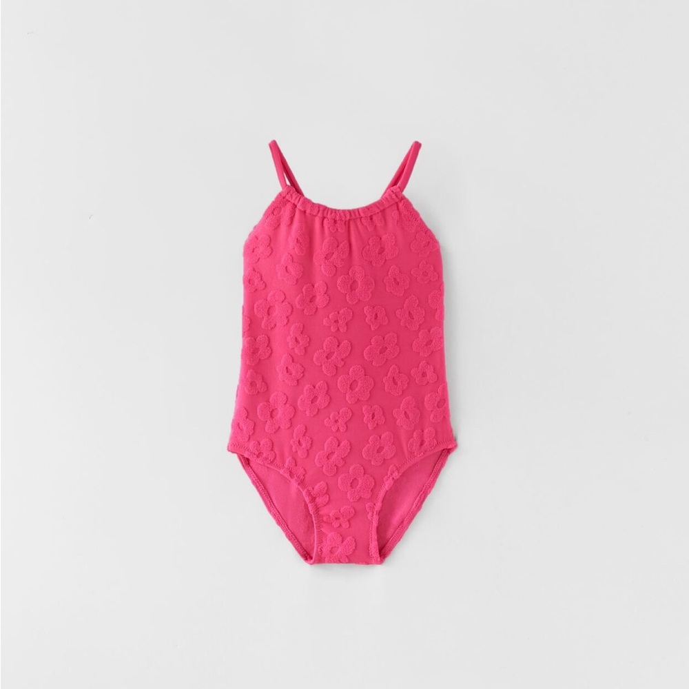 Zara Floral Jacquard Swimsuit Toddler 2T